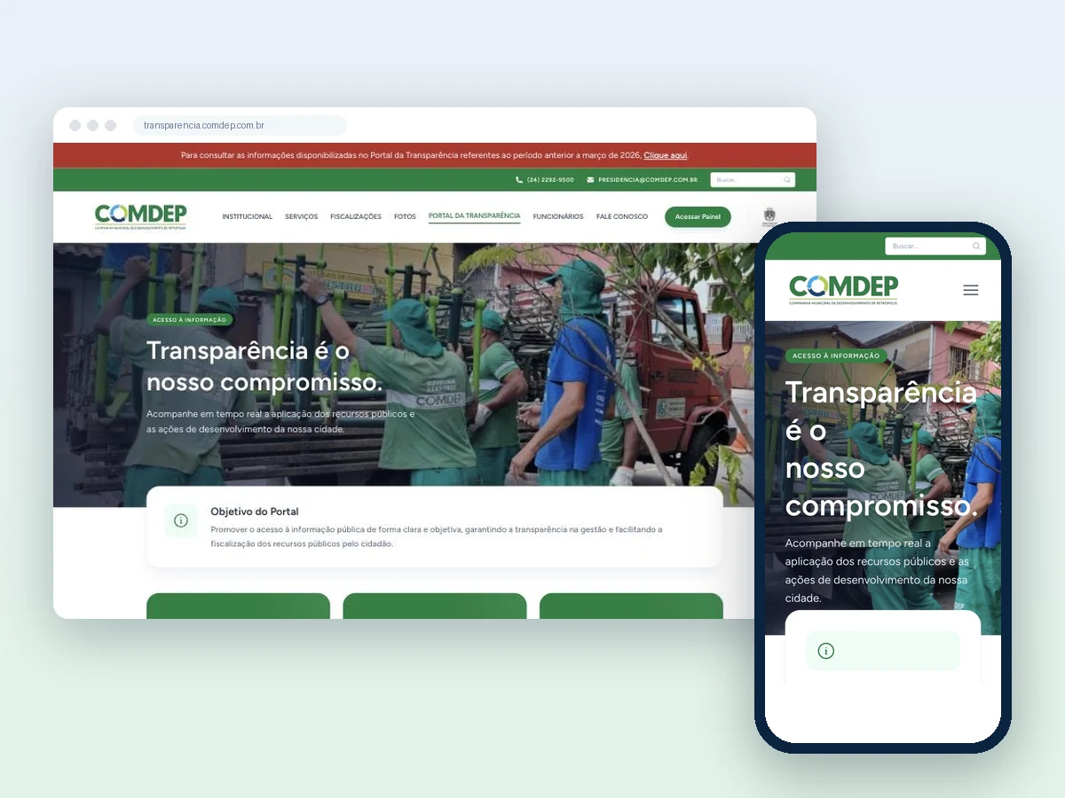 Portal da Transparência COMDEP — COMDEP