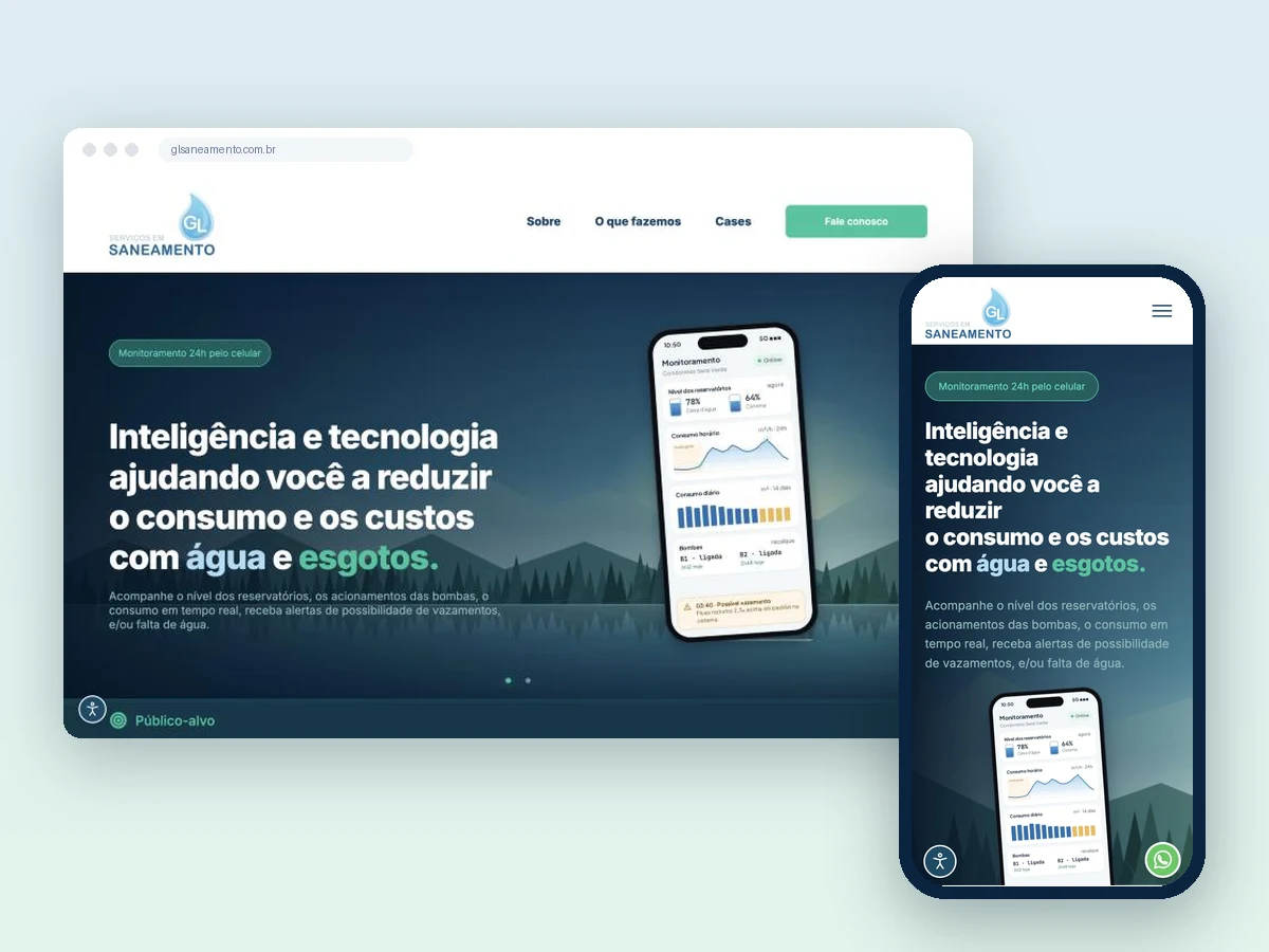 GL Saneamento · Economia de Água — GL Serviços em Saneamento