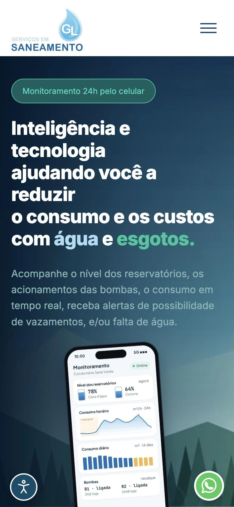 Site no celular
