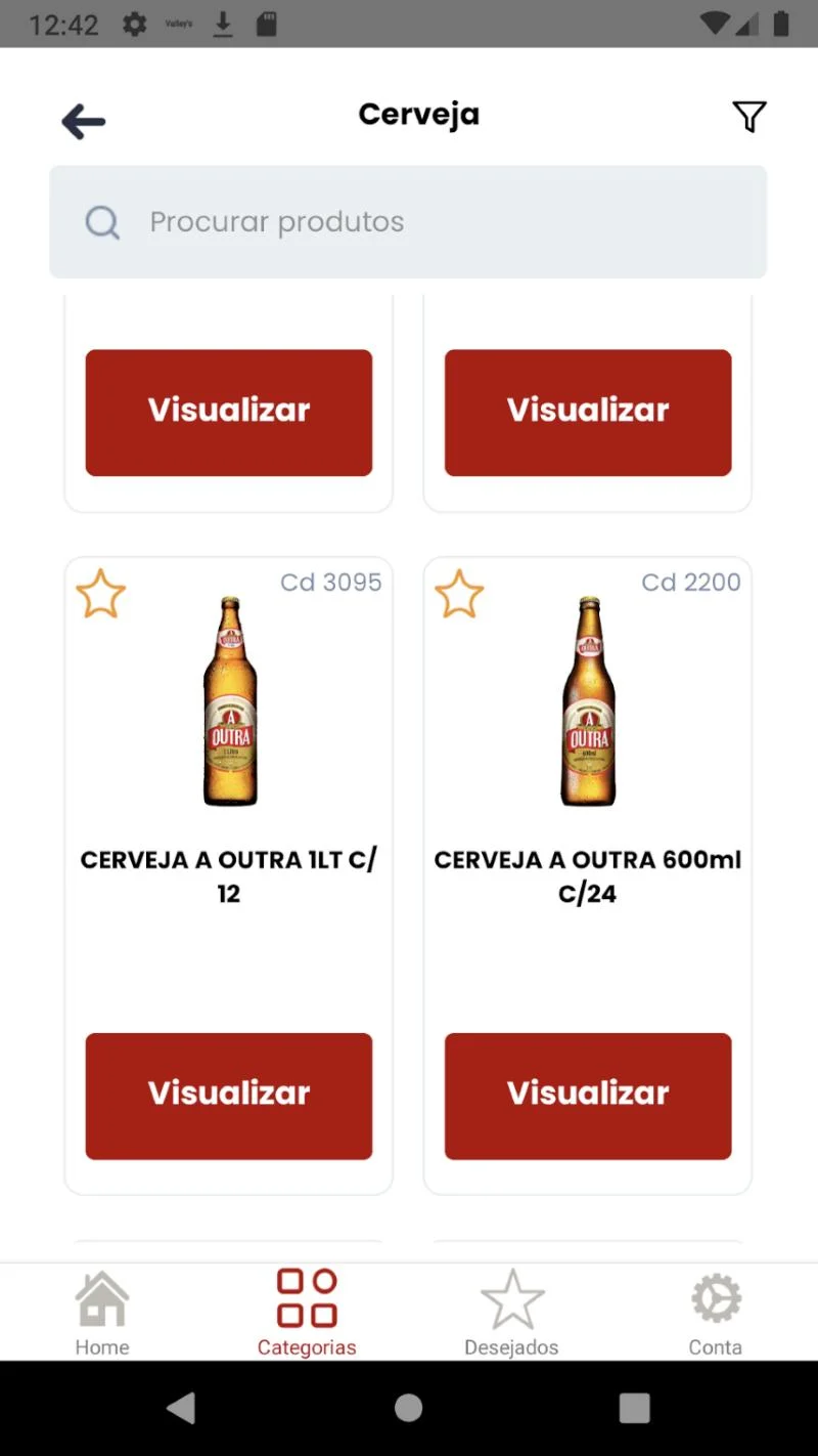 Lista de cervejas do catálogo