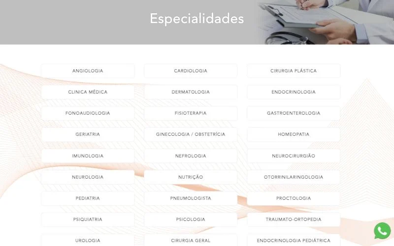 Especialidades do Centro Médico Louis Pasteur